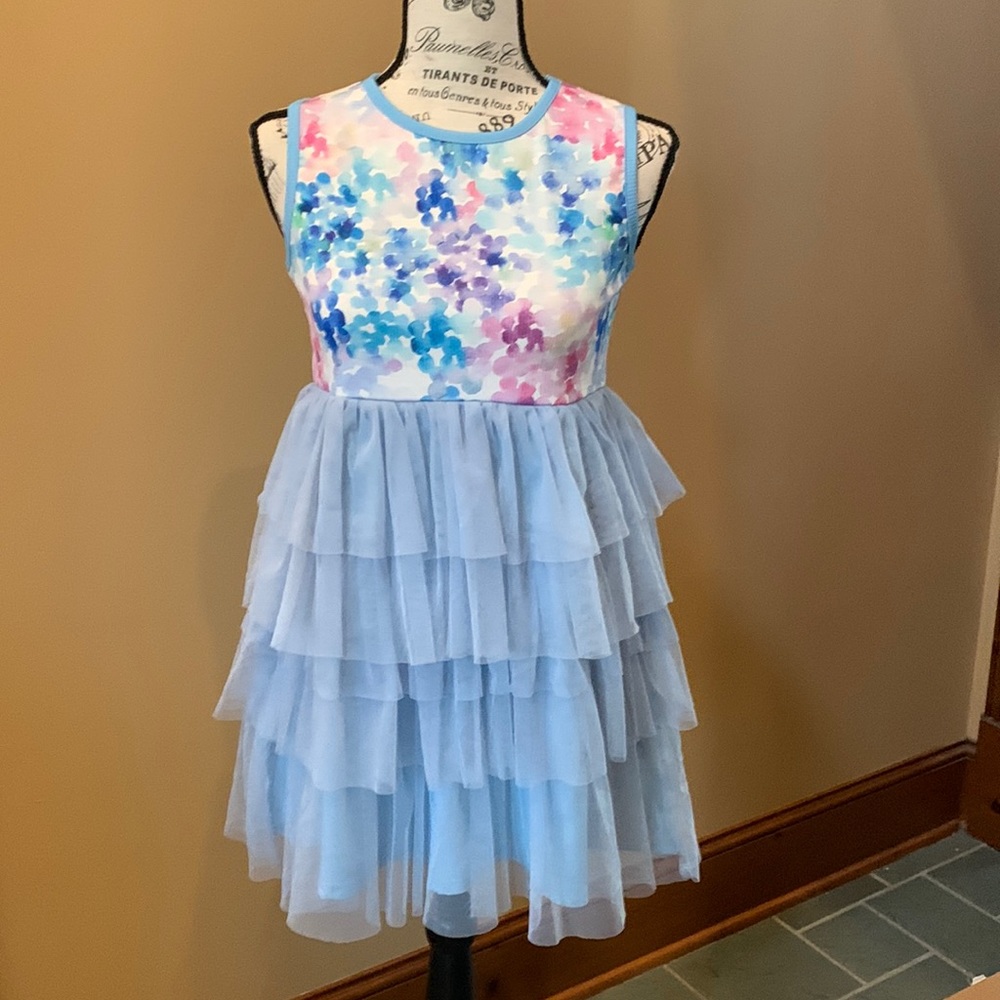 Orchid Lane blue ruffle dress. Size 12